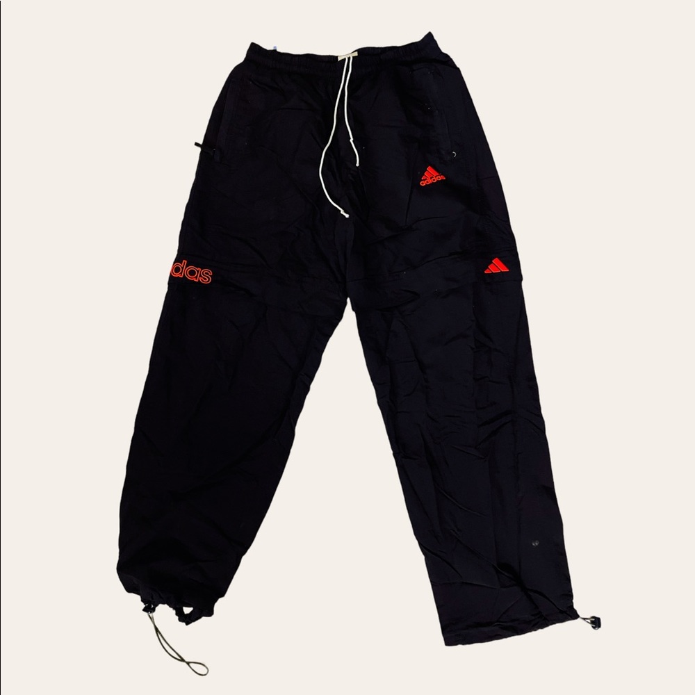 Vintage Adidas Black and Red Convertible Track Pants